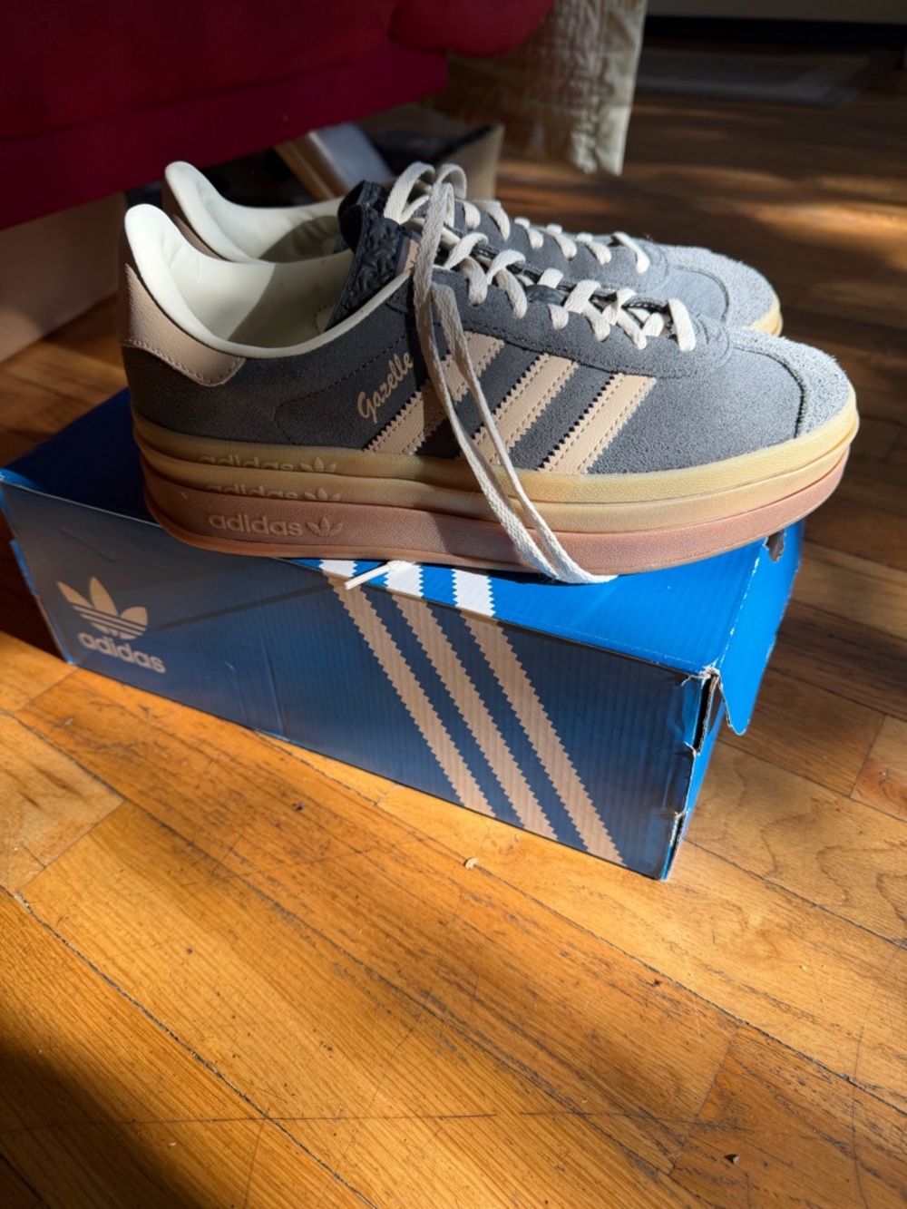 adidas gazelle “grey magic beige gum” | PERFECT condition | box included